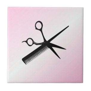 Beautician Design Pink Ceramic Tile
