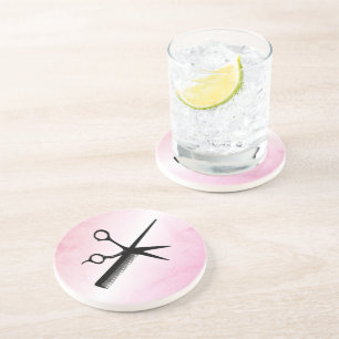 Beautician Design Pink Coaster