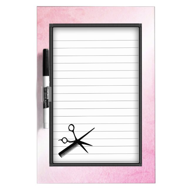Beautician Design Pink Dry Erase Board (Front)