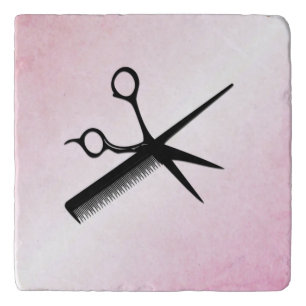 Beautician Design Pink Trivet