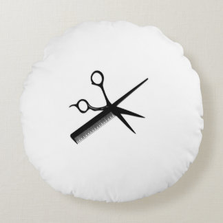 Beautician Design Round Pillow