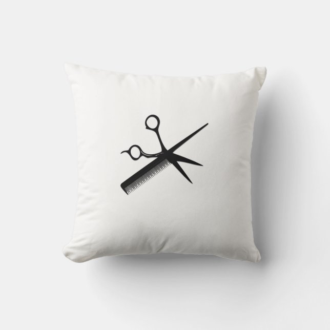 Beautician Design Throw Pillow (Front)