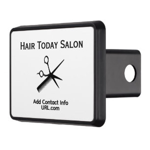 Beautician Design With Name Contact Info Hitch Cover