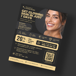 Beautician Esthetician Cosmetologist Elegant Black Flyer