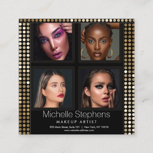 Beautician Hair and Makeup Artist  Square Business Card