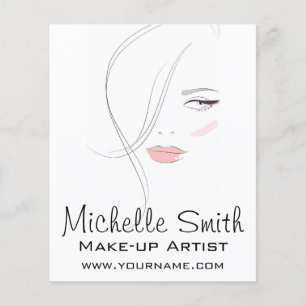 Beautician Modern Elegant Blush Pink Beauty Girl Flyer
