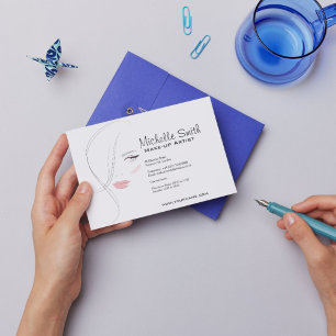 Beautician Modern Elegant Blush Pink Beauty Girl Postcard