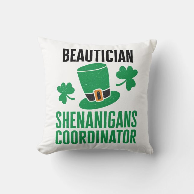 Beautician Shenanigans Coordinator Throw Pillow (Front)