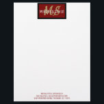 Beautician Stylist Interior Design Adaptable Letterhead<br><div class="desc">Perfect for a beautician,  stylist,  esthetician,  interior designer,  this letterhead is perfect for a variety of professions.  This logo is easily adaptable to your own use,  or can be replaced with your brand.  Very sharp and professional!</div>