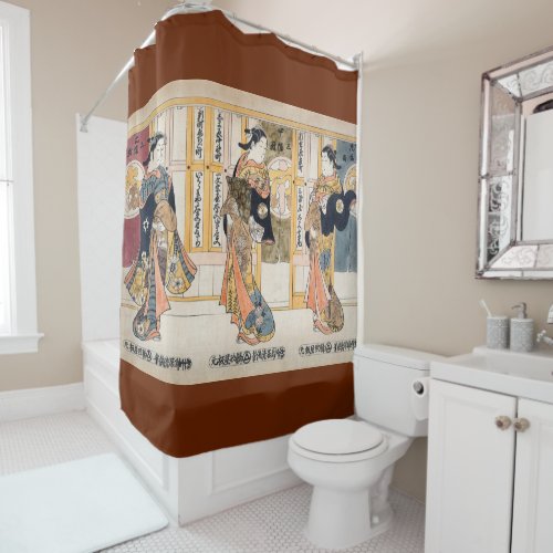 Beauties of the three capitals triptych shower curtain