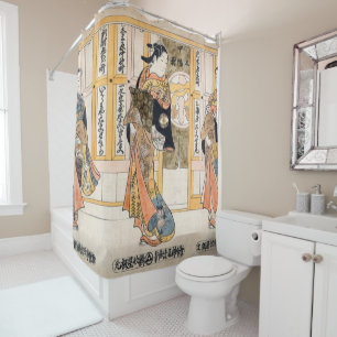 Beauties of the three capitals triptych shower curtain