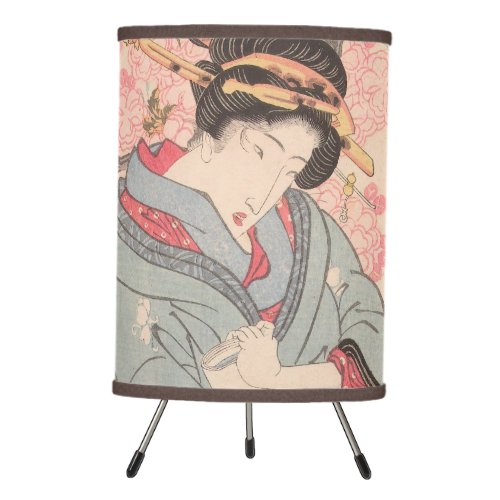 Beauties under Cherry Blossoms Vintage Ukiyo_e Tripod Lamp