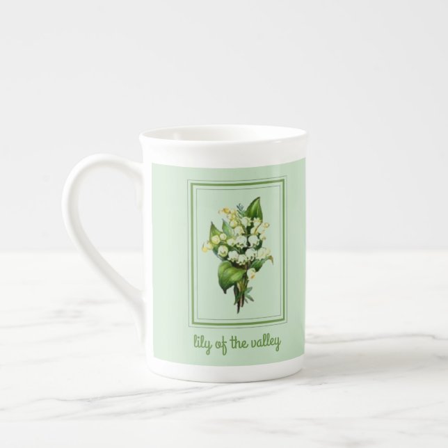 Beautiful 10oz Lily of the Valley Tea Cup (Left)