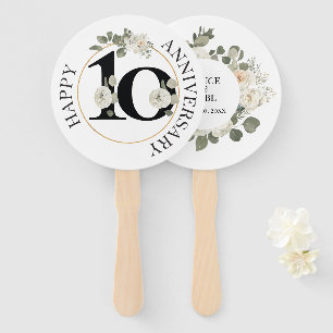 Beautiful 10th ANNIVERSARY Hand Fan