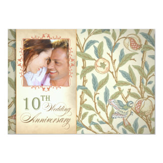 beautiful 10th anniversary photo invitations