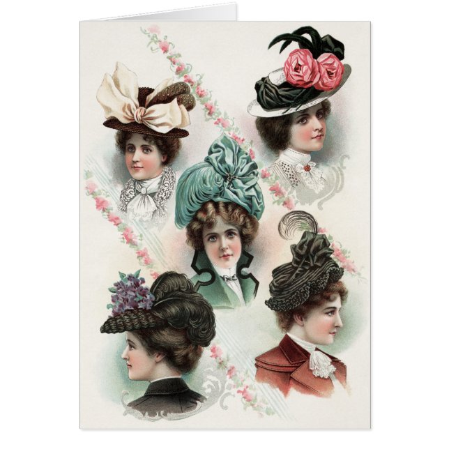Beautiful 1900s Vintage Designer Summer Hat Women (Front)