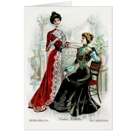 Beautiful 1900s Vintage Designer Women (Front)