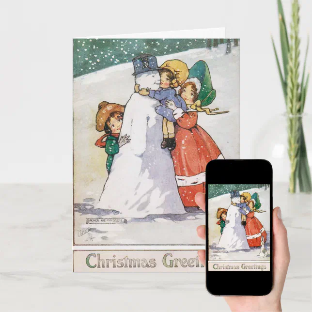 Beautiful 1920s Christmas Card | Zazzle