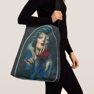 beautiful 1920s woman crossbody bag