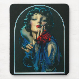 beautiful 1920s woman mouse pad