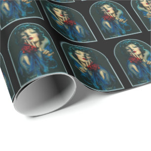 beautiful 1920s woman wrapping paper