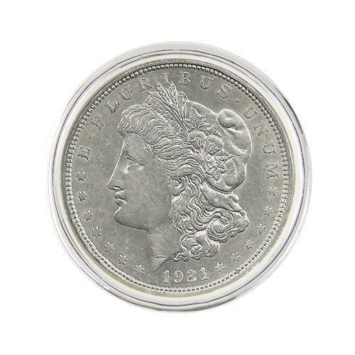 Beautiful 1921 Morgan Silver Dollar Lapel Pin