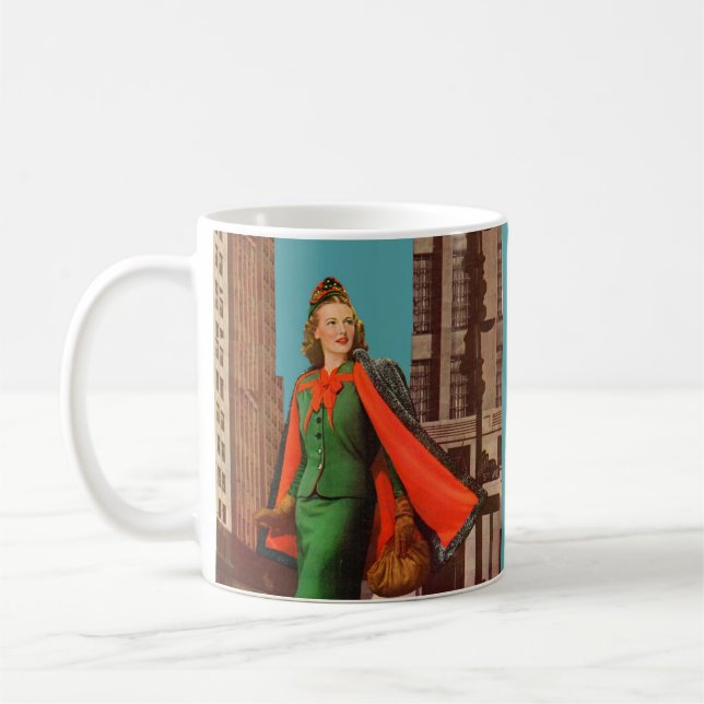 beautiful 1940s uptown girl coffee mug (Left)