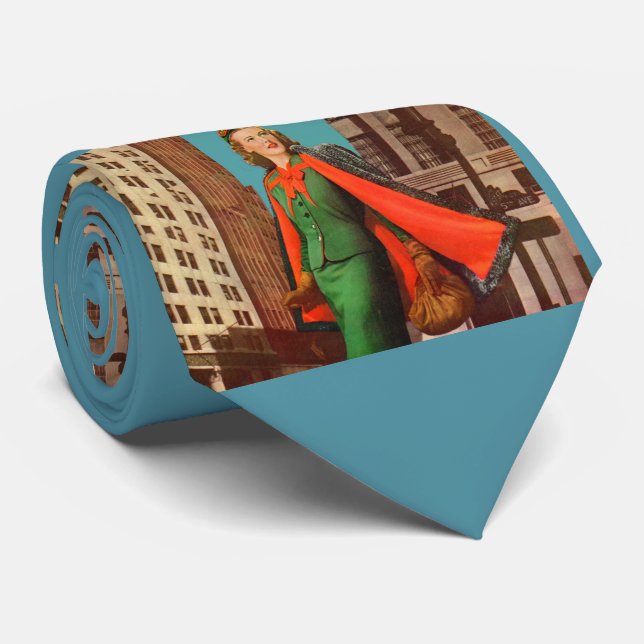 beautiful 1940s uptown girl neck tie (Rolled)
