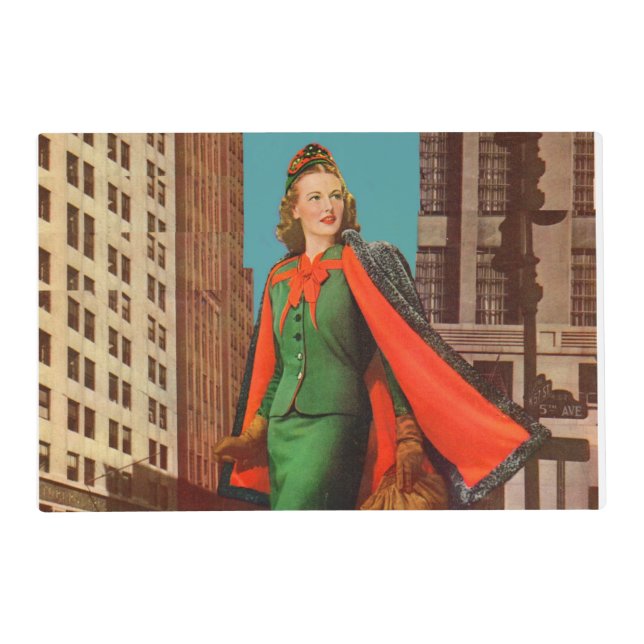 beautiful 1940s uptown girl placemat (Front)