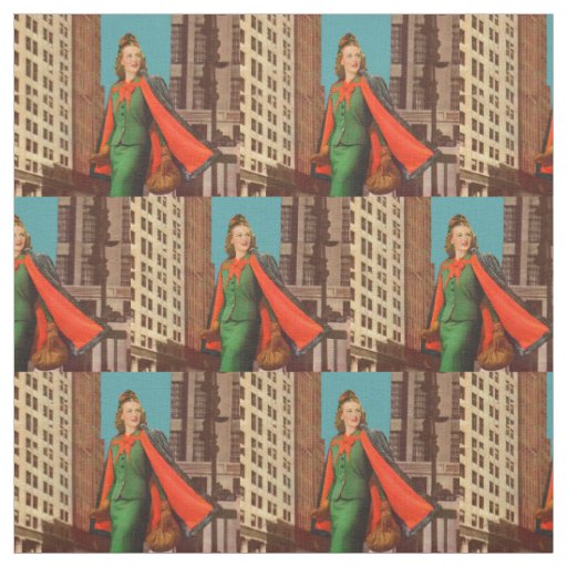 beautiful 1940s uptown girl print fabric