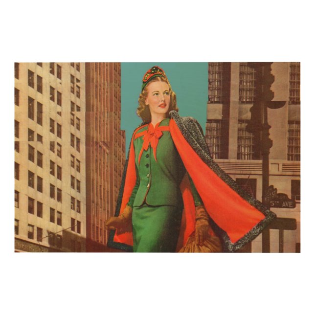 beautiful 1940s uptown girl wood wall art (Front)
