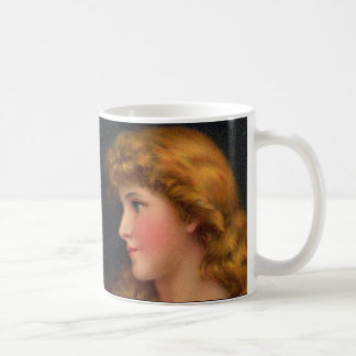 beautiful 19th century woman coffee mug