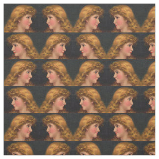 beautiful 19th century woman print fabric