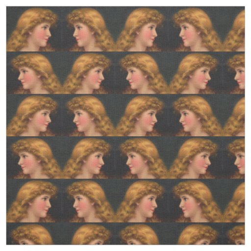 beautiful 19th century woman print fabric
