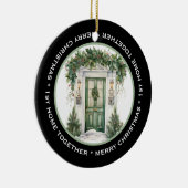 BEAUTIFUL 1st HOME TOGETHER, COLONIAL GREEN DOOR Ceramic Ornament (Right)