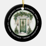 BEAUTIFUL 1st HOME TOGETHER, COLONIAL GREEN DOOR Ceramic Ornament