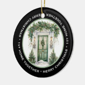 BEAUTIFUL 1st HOME TOGETHER, COLONIAL GREEN DOOR Ceramic Ornament (Left)