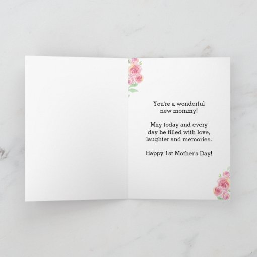 Beautiful 1st Mothers Day Granddaughter Card Zazzle