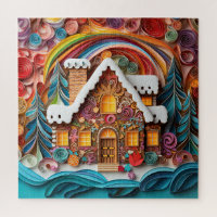 Beautiful 3-D Gingerbread House Christmas