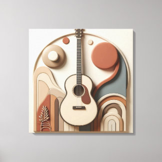 Beautiful 3d Guitar  Canvas Print