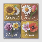 Beautiful 3D Wooden Signs with Uplifting Floral (Front)