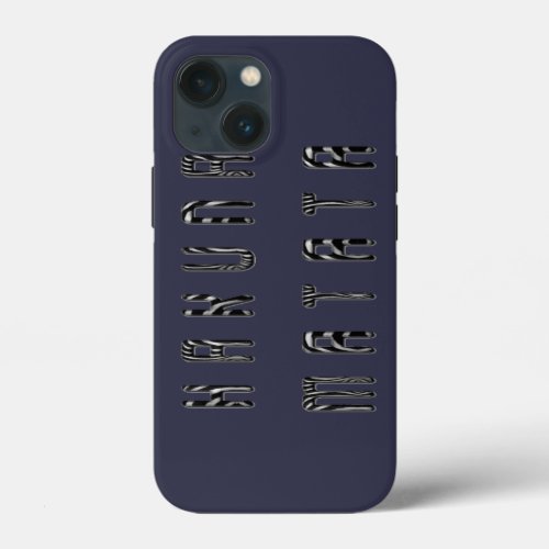 Beautiful 3D Zebra Print Text Pattern Art Design iPhone 13 Mini Case