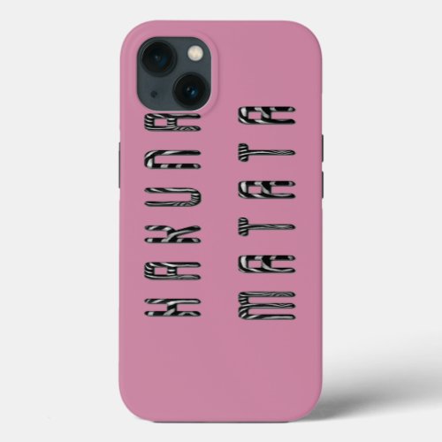 Beautiful 3D Zebra Print Text Pattern Art Design iPhone 13 Case