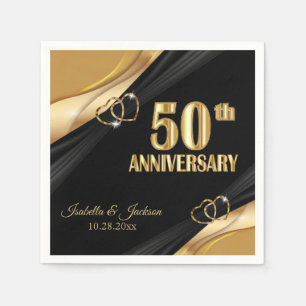 Beautiful 50th Wedding Anniversary Napkins