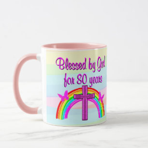 BEAUTIFUL 80TH BIRTHDAY BLESSINGS MUG
