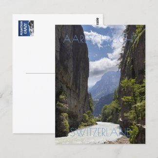 Beautiful Aare Gorge, Switzerland Postcard