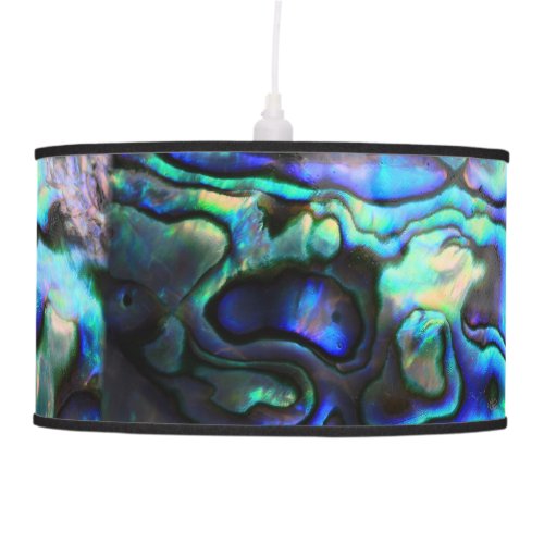 Beautiful abalone paua shell hanging lamp