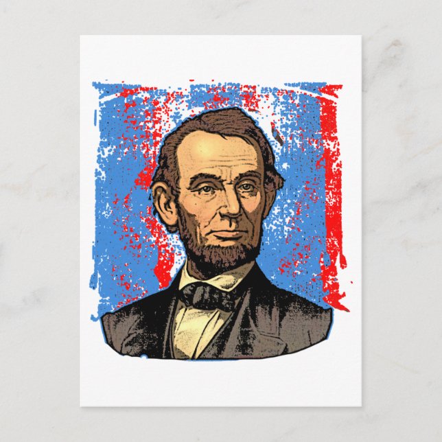 Beautiful Abraham Lincoln Portrait Postcard (Front)