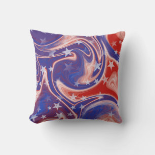 Beautiful Abstract 4th of July Independence Day Throw Pillow