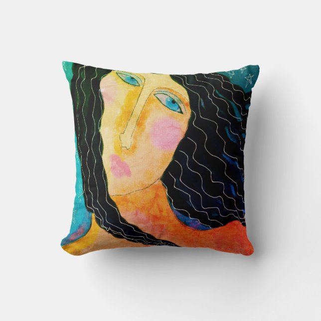 Beautiful Abstract Art Throw Pillow (Front)